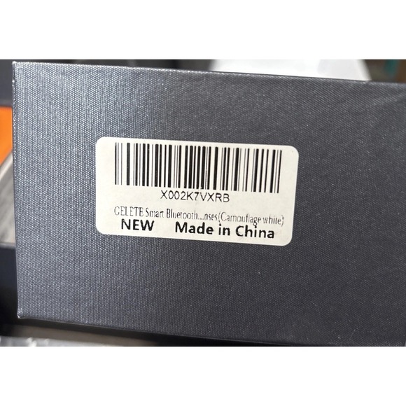 Smart Bluetooth Sunglasses Unisex White Camo Flip Up Frameless - Brand New W/Box - Picture 6 of 6